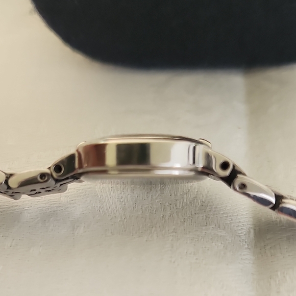 Citizen Eco-Drive Ladies Silver Bracelet Watch with Black Starburst Dial - Picture 5 of 8